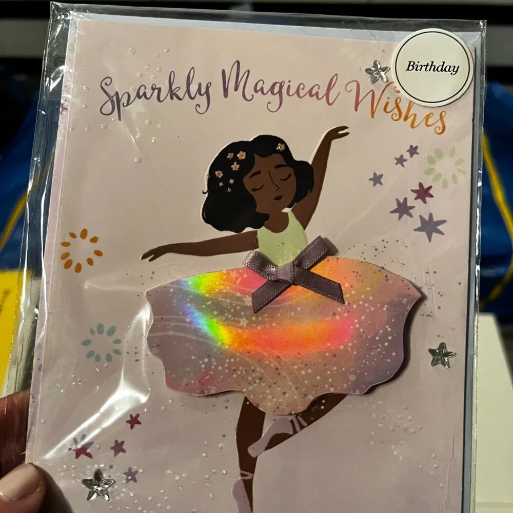 Birthday Cards for Kids - Ballerina (Lots of 5 /‎ NEW)